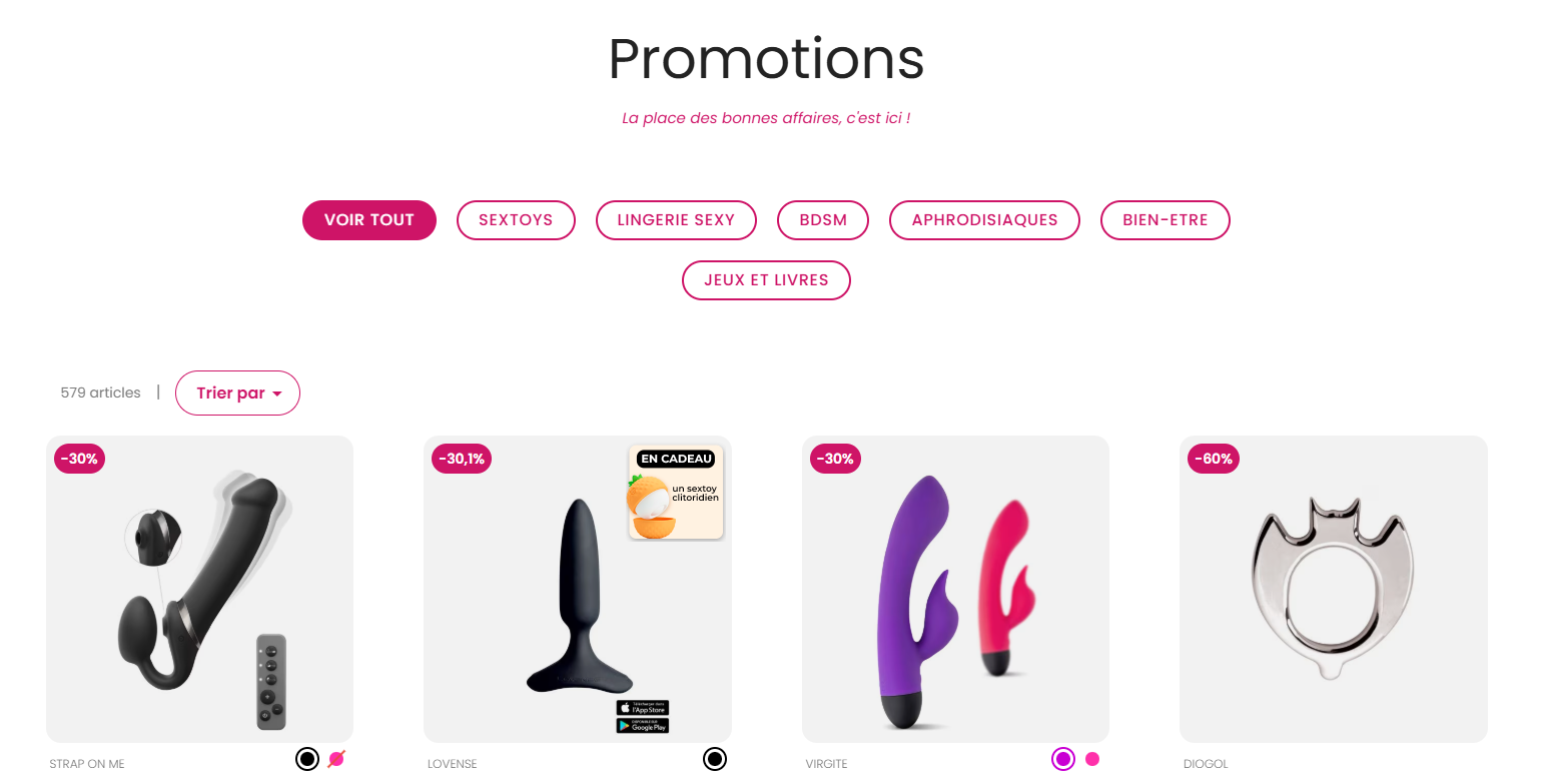 Page promotions Concorde Love - sextoys, lingerie sexy, BDSM, aphrodisiaques avec réductions jusqu'à -60%